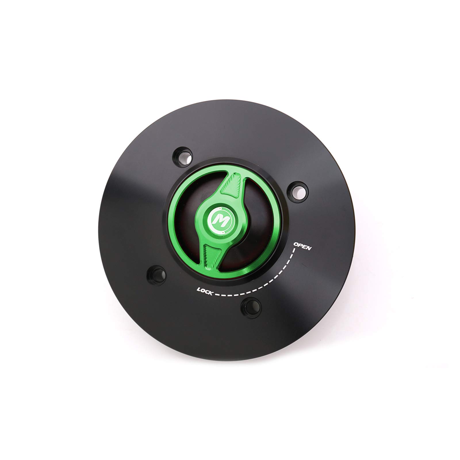Green REVO CNC Quick Release Gas Fuel Cap For Kawasaki KLE300